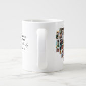 家族結婚記念ハート写真コラージュ ジャンボコーヒーマグカップ (裏面)