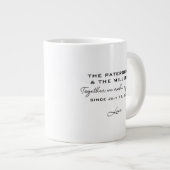 家族結婚記念ハート写真コラージュ ジャンボコーヒーマグカップ (正面右)