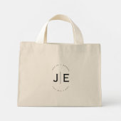 家族結婚記念ハート写真コラージュ ミニトートバッグ (裏面)