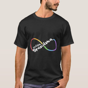 家族自閉症意識おばあちゃんレインボーインフィニティS Tシャツ