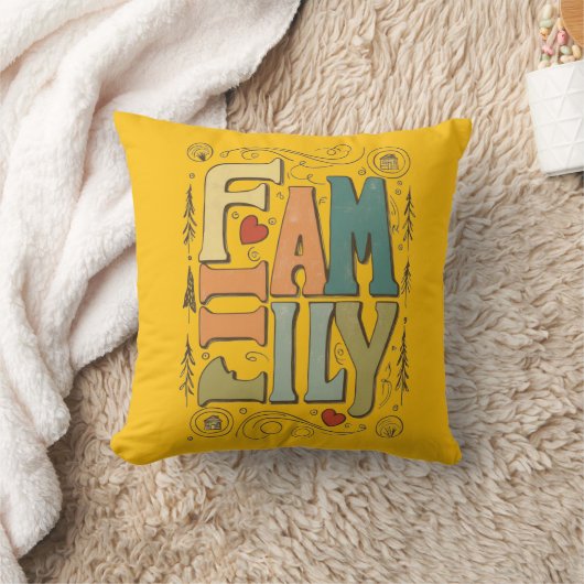 家族装飾用クッション – ママとパパのための心のこもった贈り物 クッション (ブランケット)