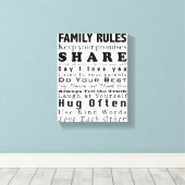 家族規則 キャンバスプリント (インサイチュ (ウッドフロア))
