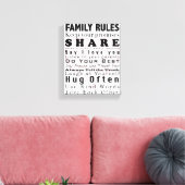 家族規則 キャンバスプリント (インサイチュ (リビング))