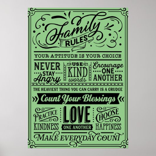 家族規則 ポスター (正面)
