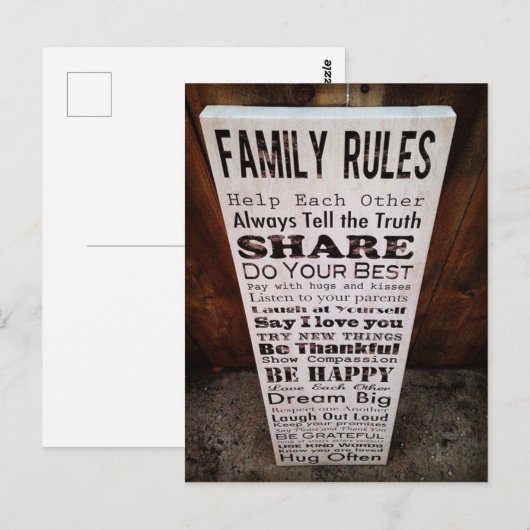家族規則 ポストカード (正面/裏面)