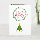 家族親愛の写真クリスマスを説明できるサンタ シーズンカード (裏面)