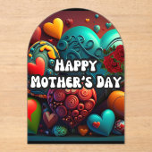 家族記念マザーズの日 アクリル招待状 (正面)