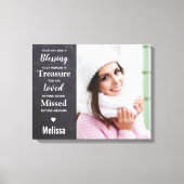 家族記念写真 キャンバスプリント (正面)