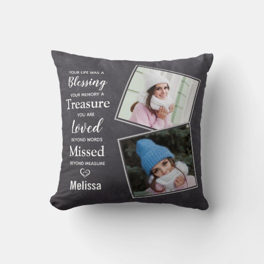 家族記念記念の記念の記念の写真 クッション (正面)