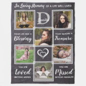 家族記念記念の記念記念の記念写真コラージュ フリースブランケット (正面)