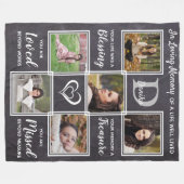 家族記念記念の記念記念の記念写真コラージュ フリースブランケット (正面(横))