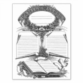 家族記録誕生死亡婚姻証明書の芸術 シール (正面)