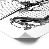 家族記録誕生死亡婚姻証明書の芸術 ポスター (角)