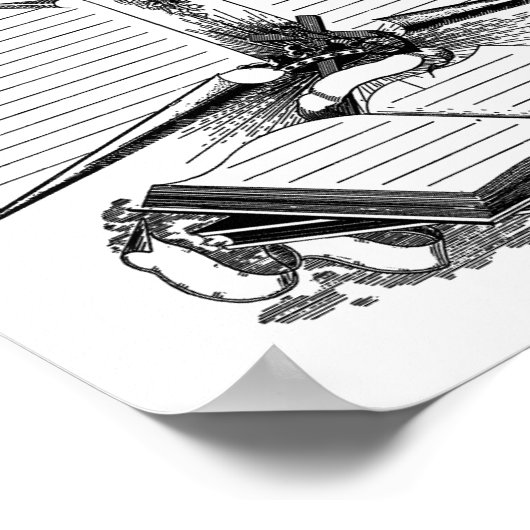 家族記録誕生死亡婚姻証明書の芸術 ポスター (角)