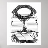 家族記録誕生死亡婚姻証明書の芸術 ポスター (正面)