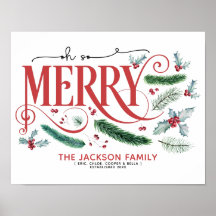 家族設立のメリーホリデーポスター