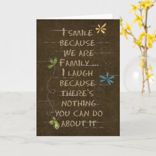 家族誕生日 カード (黄色い花)