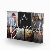 家族賛美名Script Monogram Photo Collage フォトブロック (右)