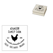 家族農産卵カートン木製ゴムスタンプ ラバースタンプ (押印)