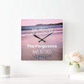 家族退職した名ビーチ退職 ラウンド壁時計 (ホーム)