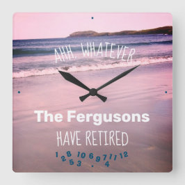 家族退職した名ビーチ退職 ラウンド壁時計