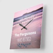 家族退職した名ビーチ退職 ラウンド壁時計 (傾斜)