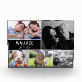 家族連れ写真コラージュクリスマスプレゼント フォトブロック (正面)