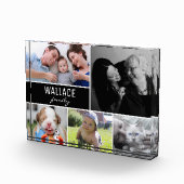 家族連れ写真コラージュクリスマスプレゼント フォトブロック (右)