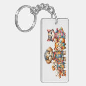 家族連絡情報名を付けて! キーホルダー (正面左)