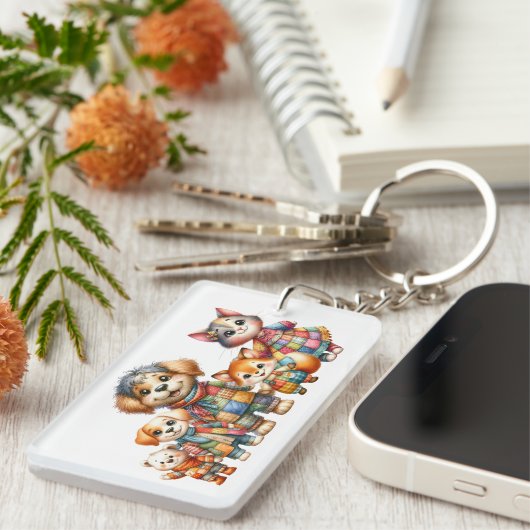 家族連絡情報名を付けて! キーホルダー (正面右)