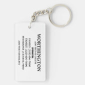 家族連絡情報名を付けて! キーホルダー (裏面)