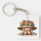 家族連絡情報名を付けて！キーホルダー キーホルダー (正面)