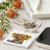 家族連絡情報名を付けて！キーホルダー キーホルダー (正面右)