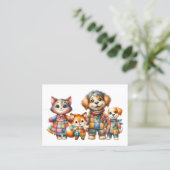 家族連絡情報名を付けて！ 名刺 (スタンド正面)