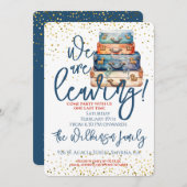 家族遠くにの移動パーティー 招待状 (正面/裏面)