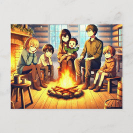 家族集まり ポストカード