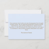 家族離れサンキューカードの葬儀 サンキューカード (裏面)