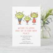 家族風変わりの移動に関する通知カードが正しい カード (スタンド正面)