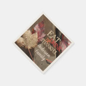 家族食べに感謝の気持ちを込めて飲む スタンダードカクテルナプキン (角)