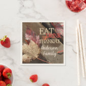 家族食べに感謝の気持ちを込めて飲む スタンダードカクテルナプキン (インサイチュ)