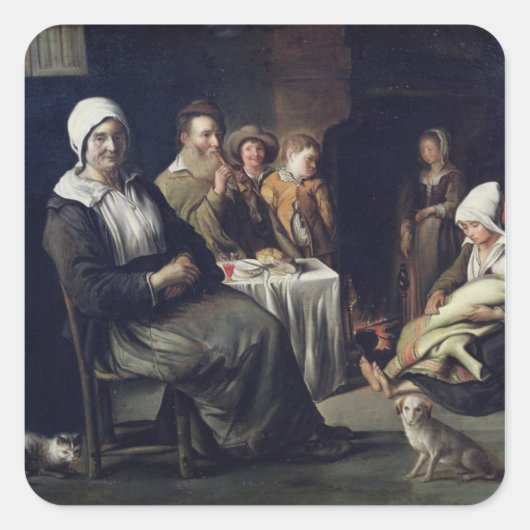 家族食 スクエアシール (正面)