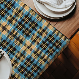 家族魅力的の食事のための青い黄色のランナーギフト ロングテーブルランナー