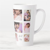 家族11写真コラージュ感傷的引用文 カフェラテマグ (右)