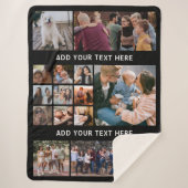 家族15フォトコラージュ シェルパブランケット (正面)