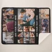 家族15フォトコラージュ シェルパブランケット (正面(横))