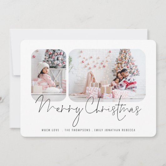 家族2の写真スクリプトメリークリスマスカード (正面)