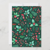 家族2フォトコラージクリスマスウォーターの色 シーズンカード (裏面)