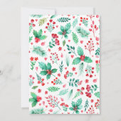 家族2フォトコラージクリスマスウォーターの色 シーズンカード (裏面)