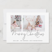 家族2フォトスクリプトニュースレターメリークリスマス シーズンカード (正面)