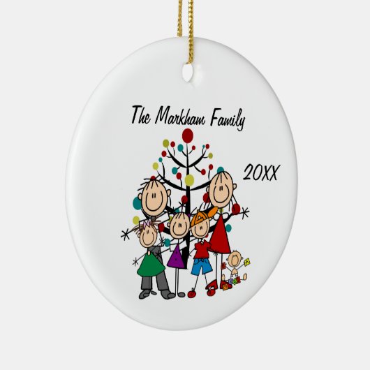 家族2大人4人のお子様 セラミックオーナメント (右)